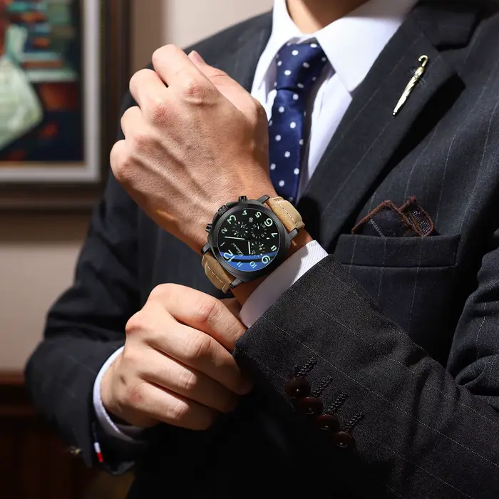 CHENXI 2025 Nouvelle Montre Homme de Luxe en Cuir Tendance Décontractée