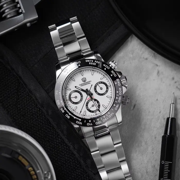 Montre chronographe à quartz Watchdives Wd16500 V2 VK63 avec lunette en acier saphir