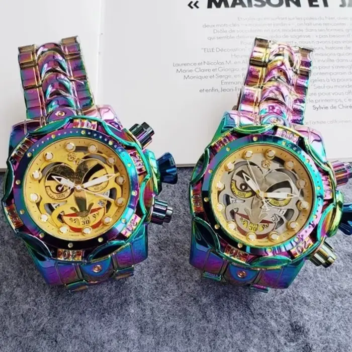 Joker invaincu montres à Quartz hommes réserve boulon Zeus fonction Invincible grand cadran mâle montre AAA horloge chaude Relogio Masculino