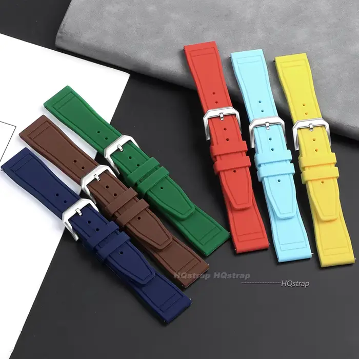 Bracelet de montre en caoutchouc étanche à dégagement rapide
