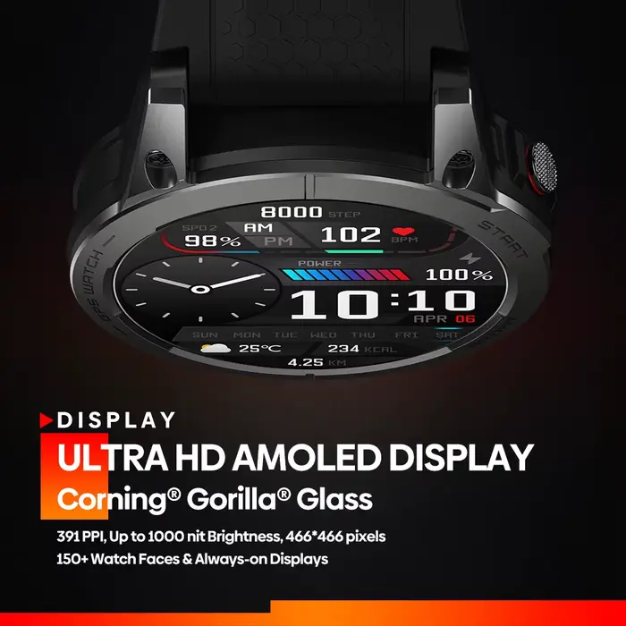 Zeblaze-Montre intelligente Stratos 3 Premium