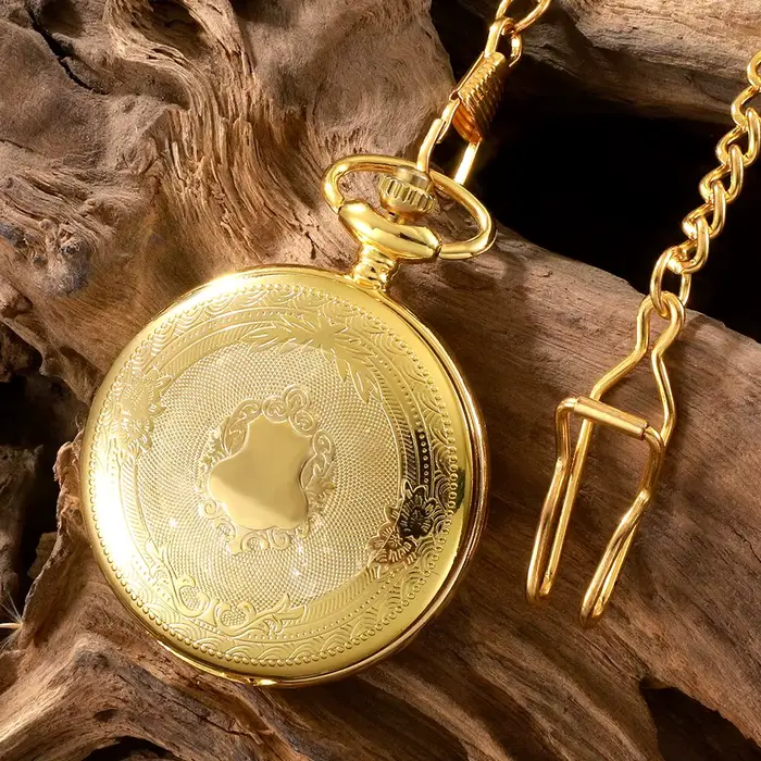 1 montre de poche à quartz pour hommes et femmes, steampunk antique, montre de poche vintage