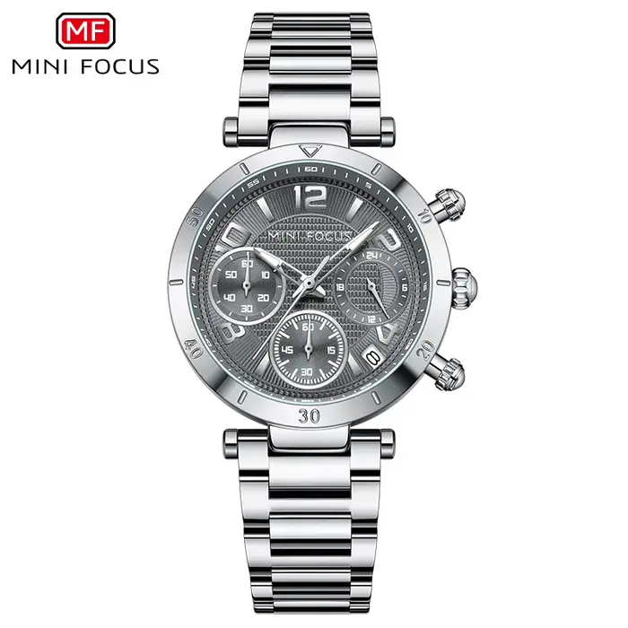 Montre femme MF0489, acier inoxydable, étanche, date automatique, élégante, montre-bracelet pour fem
