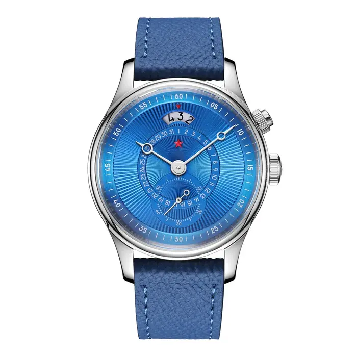 Montre pour hommes Red Star 40mm Premium avec mouvement mouette ST1716 calendrier étanche 3ATM