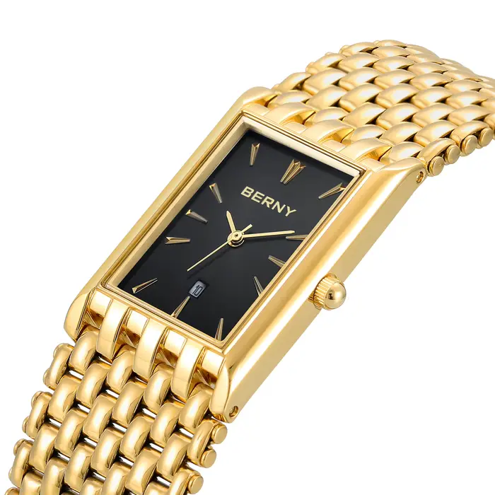 BERNY – montre à Quartz carrée pour hommes