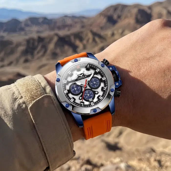 Mode montre pour hommes marque ONOLA luxe multifonctionnel lumineux Quartz