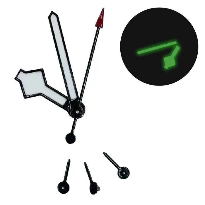 Accessoires de montre pour VK63 VK64, aiguilles flocon de neige blanches et noires pour mouvement à 