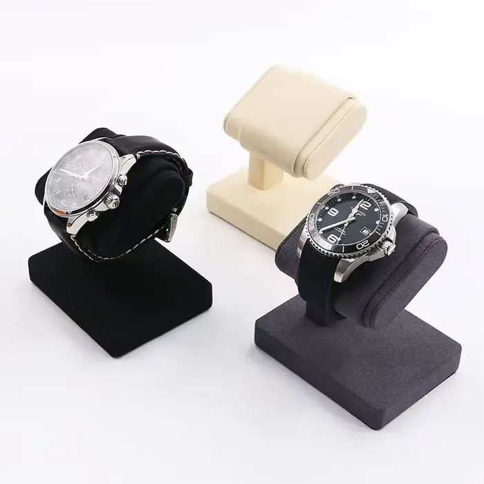 Support de Présentation pour Montres en Velours Noir