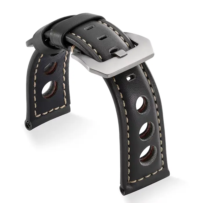 Bracelet de montre en cuir vintage pour Panerai, Seiko, Omega, respirant, 20mm, 22mm, 24mm, 26mm, po