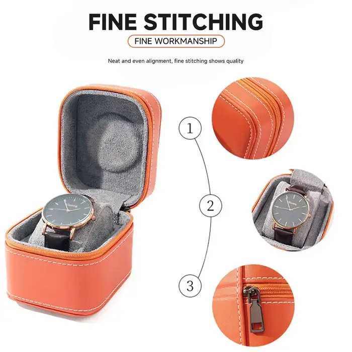 Boîtier de montre unique en cuir PU