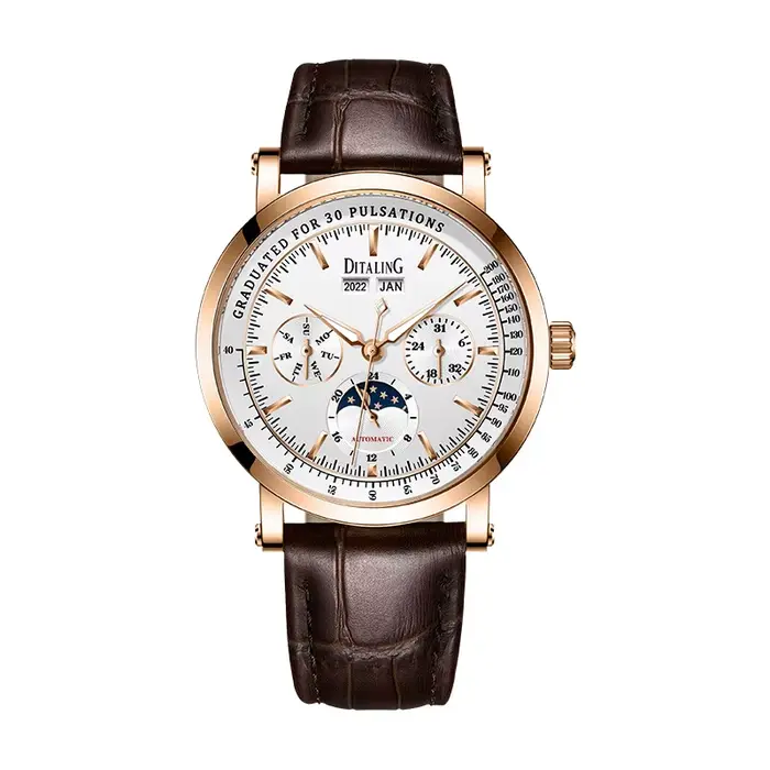 DITALING – montre automatique pour hommes, 43MM, montre-bracelet mécanique, étanche, miroir saphir, 