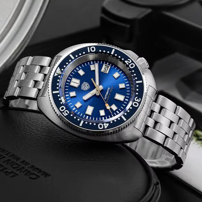 Watchdives PVD WD6105 montre de plongée tortue NH35 mouvement automatique 200M étanche saphir cristal acier inoxydable