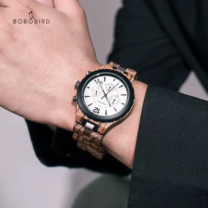 BOBO BIRD-Montre en bois pour homme