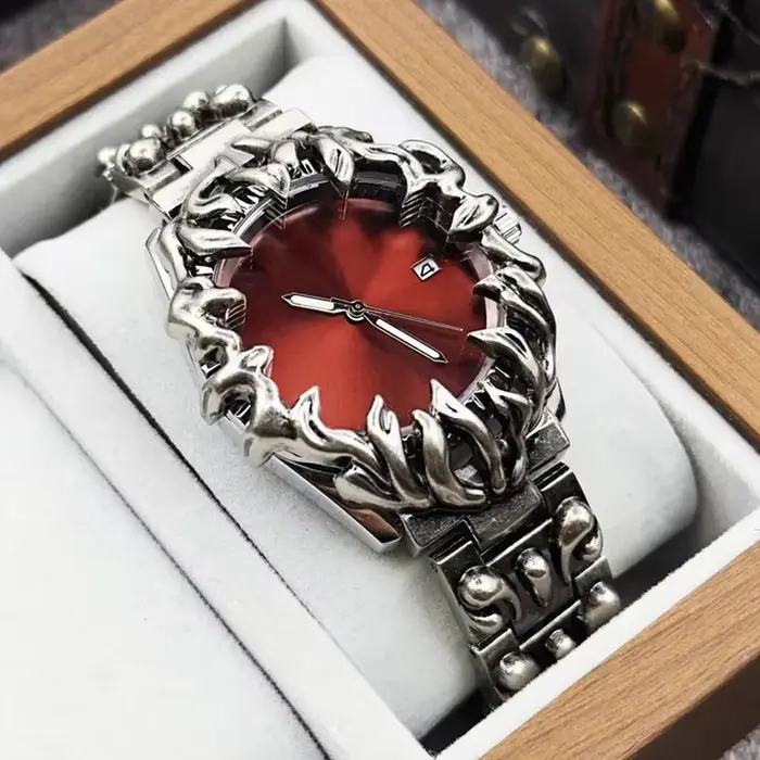 Montres Y2K classiques rétro style griffe en albâtre pour hommes