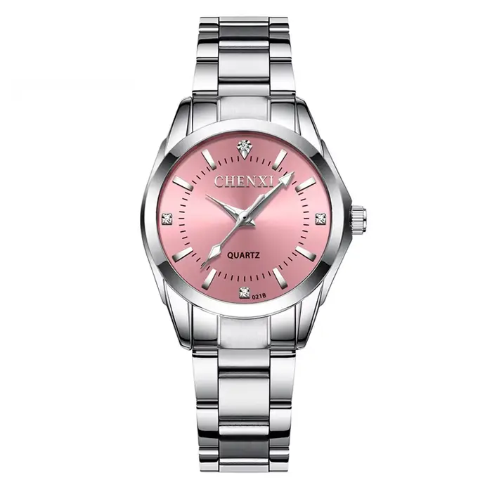 Montres de luxe pour femmes, en acier inoxydable, analogique lumineux à Quartz