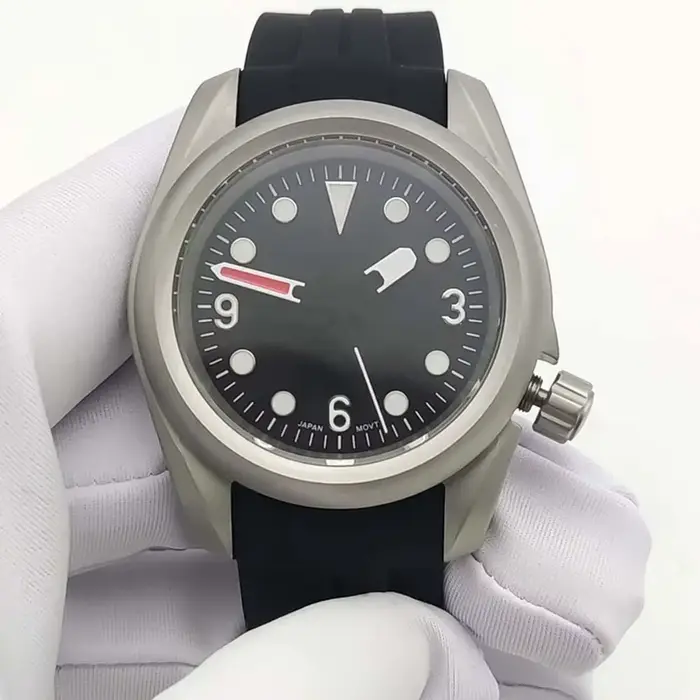 Nouvelle montre mécanique automatique pour homme, style militaire rétro, boîtier de 40 mm, cadran no