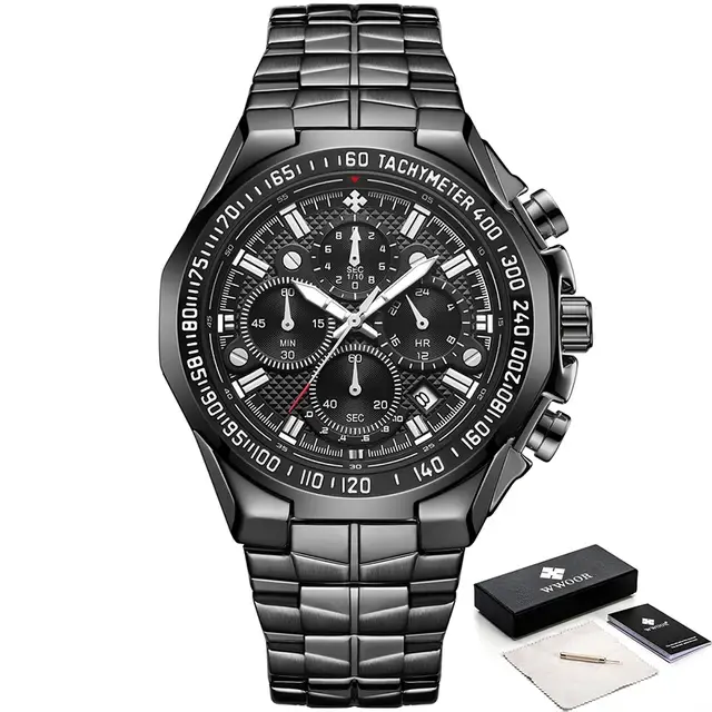 WWOOR Sport montres pour hommes haut de gamme de luxe