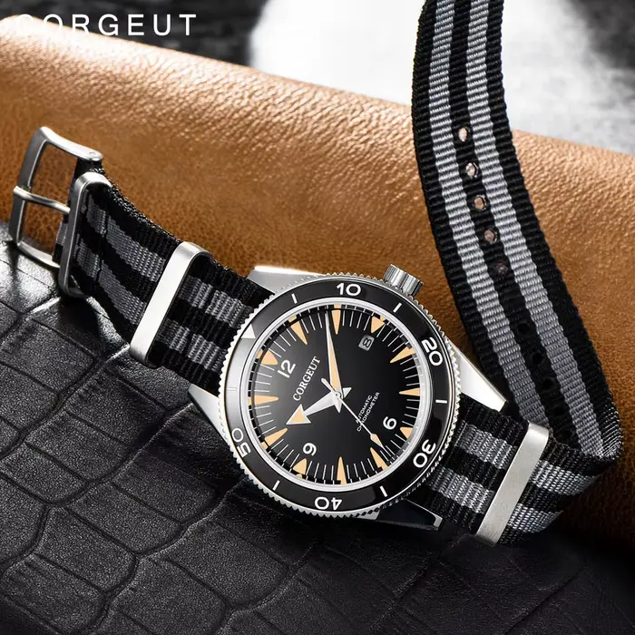 CORGEUT 41mm hommes d'affaires montre de luxe NH35 automatique mécanique verre saphir
