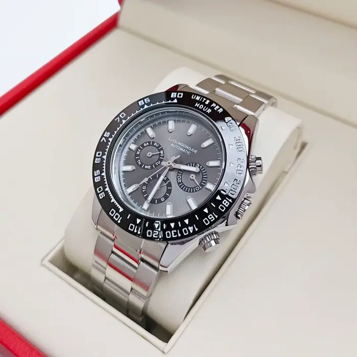 Montre mécanique de luxe haut de gamme pour hommes d'affaires, remontage automatique, cadran rond, d