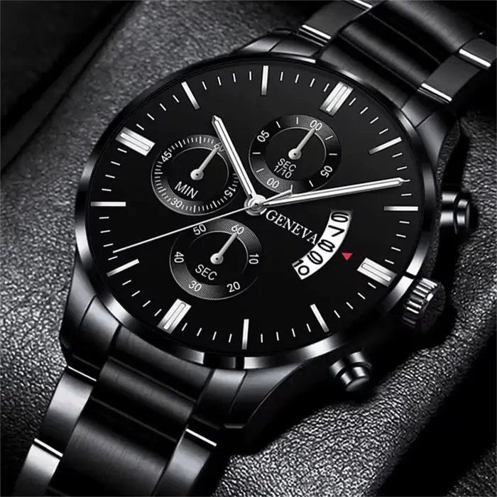 Mode Relogio Masculino couleur dorée montres hommes mâle horloge avec calendrier entièrement en acier Quartz montre-bracelet exquis Relojes Saati