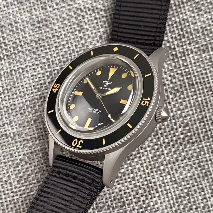 Tandorio 20ATM 50-Fathoms Miyota 8215 rétro automatique mécanique plongeur montre pour hommes 40mm verre saphir lumineux 120 clics lunette