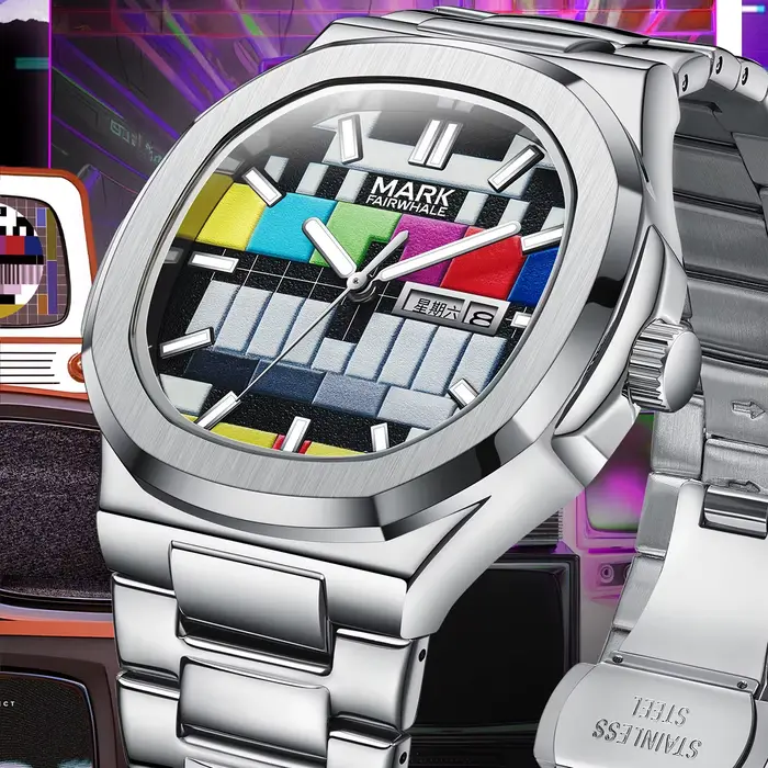2025 montres d'affaires hommes marque Mark Fairwhale mode Original rétro Design Quartz montre-bracelet homme avec calendrier semaine vente chaude