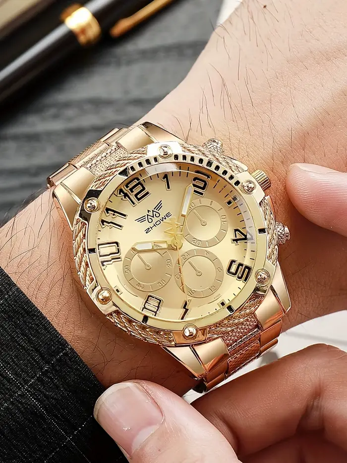 4 montres à quartz pour hommes