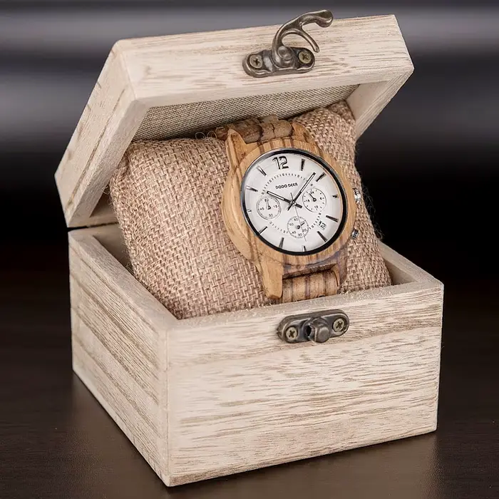 DODO DEER montre en bois pour femmes de luxe rétro lumineux avancé écologique zèbre