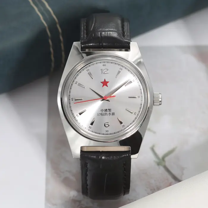 Montre mécanique Heimdallr rétro pour homme en acier inoxydable avec bracelet en cuir pour cadeaux d'occasions spéciales