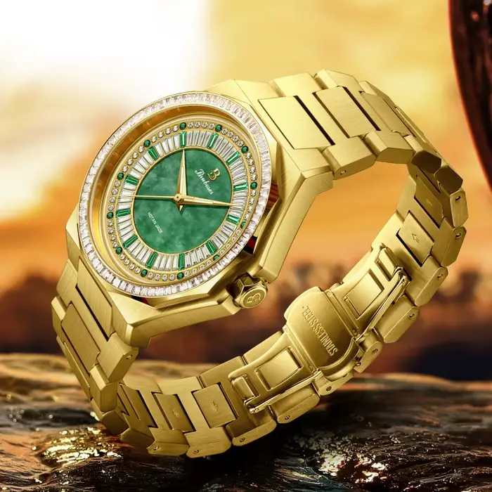 Montre mécanique automatique en acier inoxydable pour homme résistante à l'eau et dotée d'un altimètre élégante pour occasions spéciales et activités outdoor