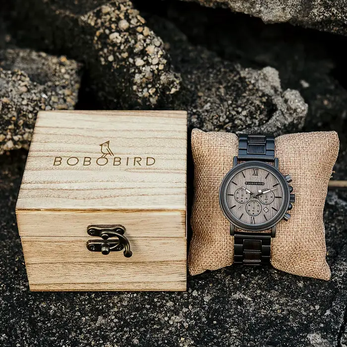 BOBO BIRD – montre-bracelet en bois à Quartz pour hommes