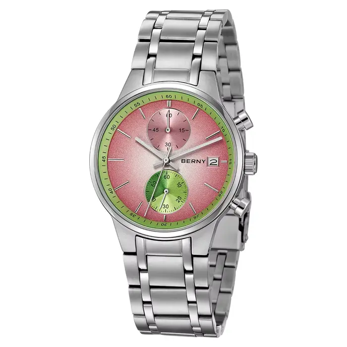 BERNY montres pour hommes mode décontracté multi-fonction chronographe Quartz montre