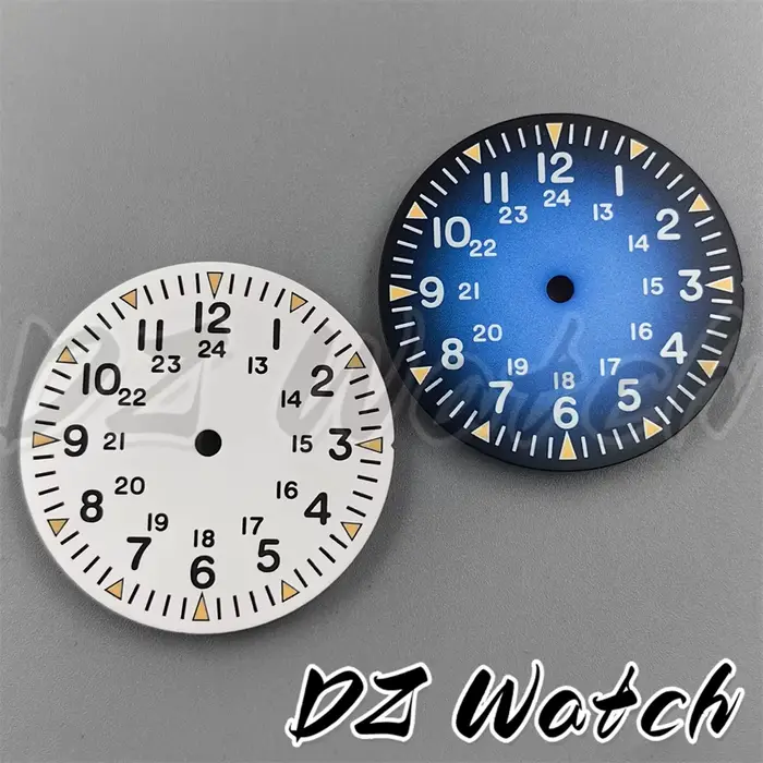 Cadran de montre DZ 29 mm avec index noir