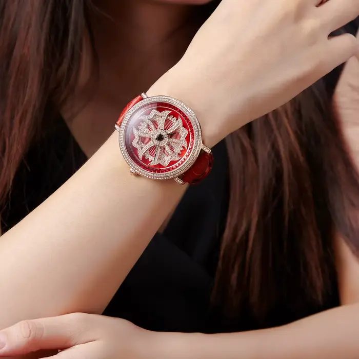 Davena Roate – montre de luxe en cuir véritable pour femmes