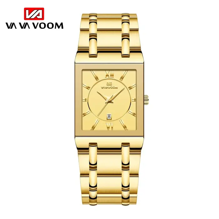 Montres carrées en or de luxe VAVAVOOM 2431 pour homme