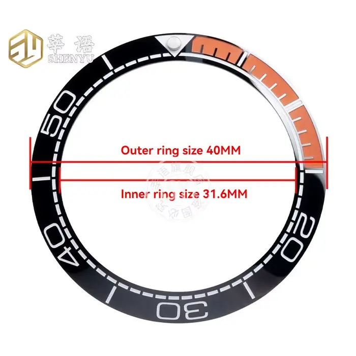 Shenyu-Lunette de montre en céramique pour Omega Seam84300