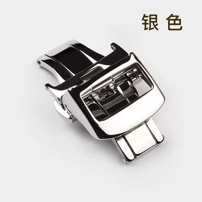 Boucle papillon déployante 16mm 18mm 20mm pour bracelet de montre en cuir Jaeger LeCoultre, bracelet