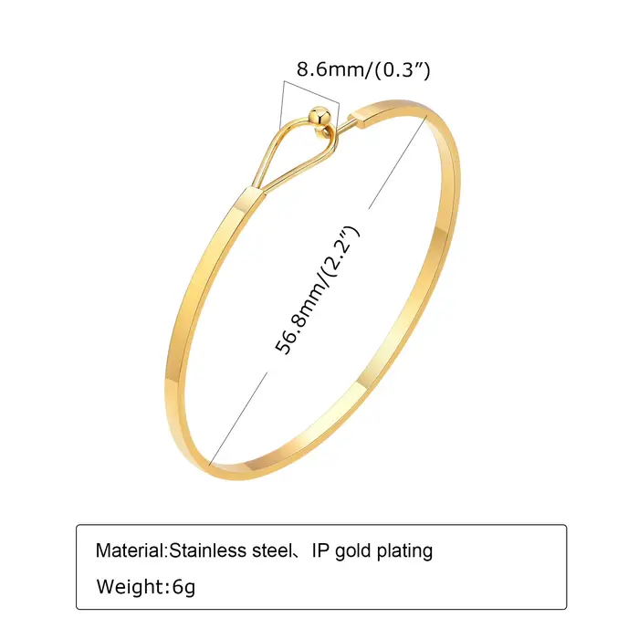 Vnox-Bracelet manchette chic pour femme