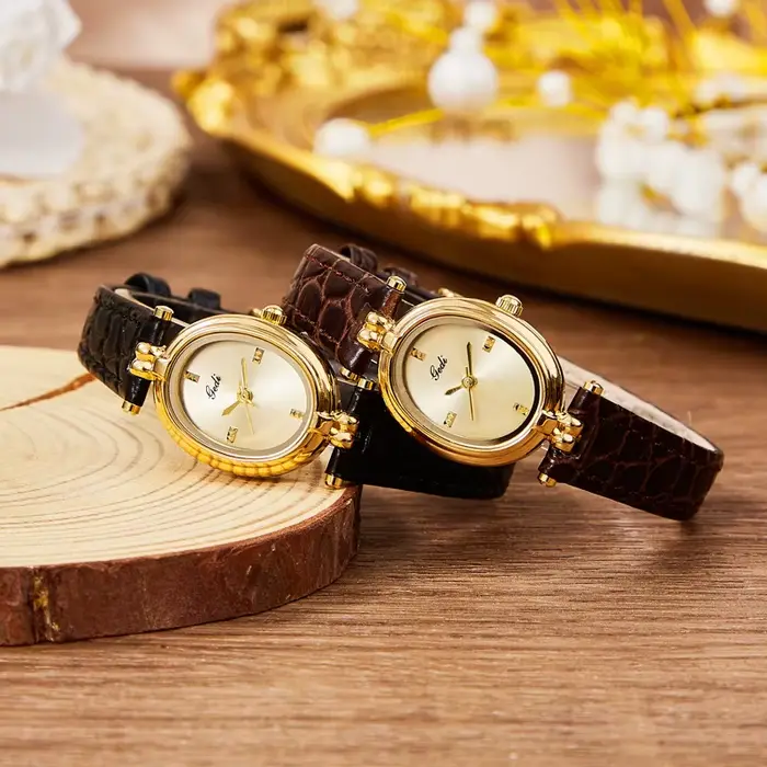 Montre à quartz rétro pour femme