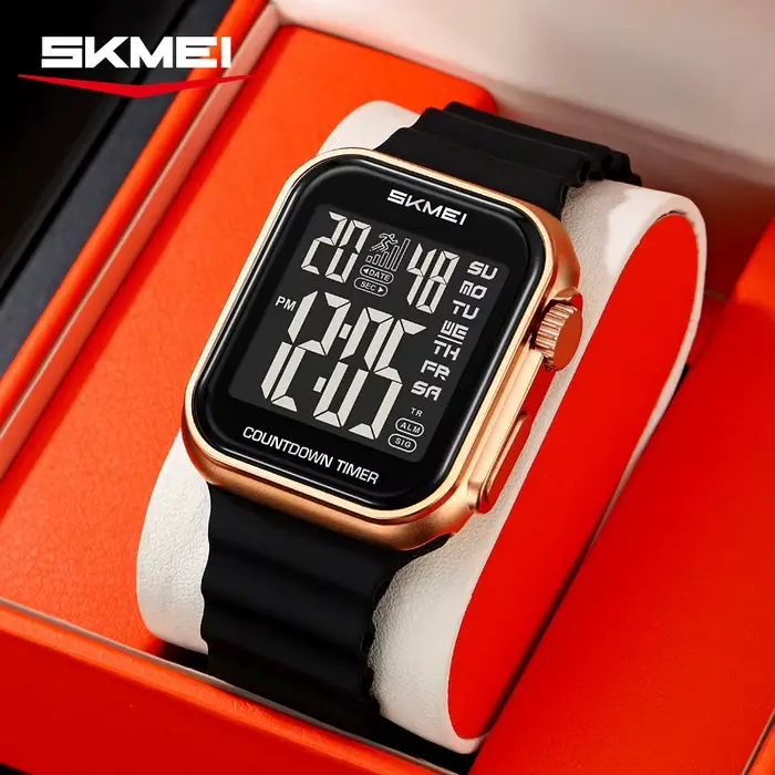 SKMEI 2269 montre électronique mode Sport compte à rebours étanche montres pour hommes 2 fois Original luxe horloge numérique pour homme
