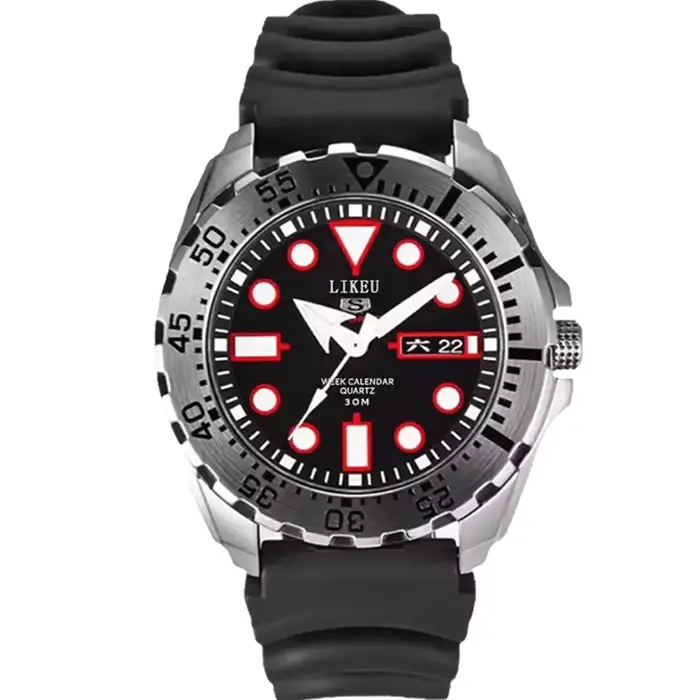 Montre de plongée classique à quartz – Lumineuse