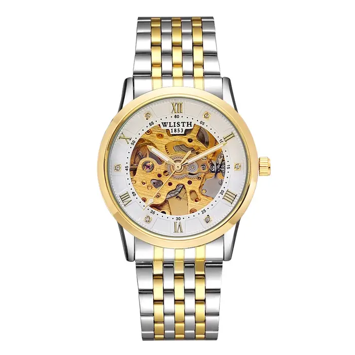WLISTH marque machines hommes montres solide en acier inoxydable étanche lumineux homme montre de luxe automatique