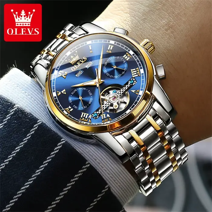 OLEVS 6607 montres automatiques pour hommes montre mécanique originale