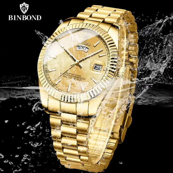 Montre homme affaires sport lumineuse avec résistance à l'eau quartz design classique pour tous les jours