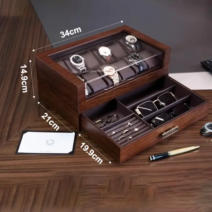 Boîte de rangement de montre en bois