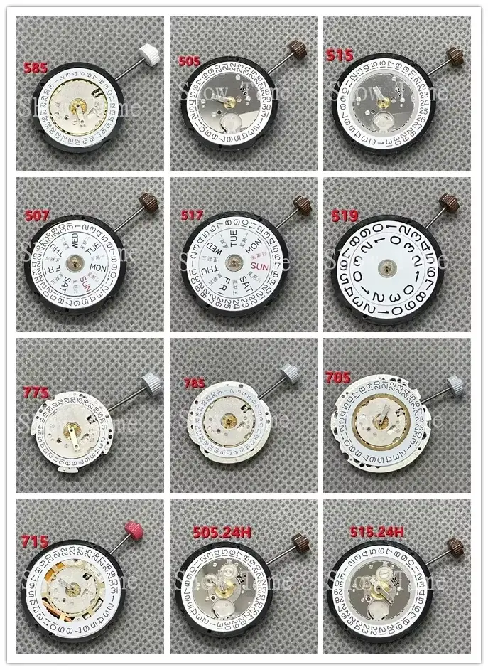 Pièces de montre, mouvement à quartz suisse ronda 585 505 515 507 517 519 785 775 705 715 505.24H 515.24H avec batterie