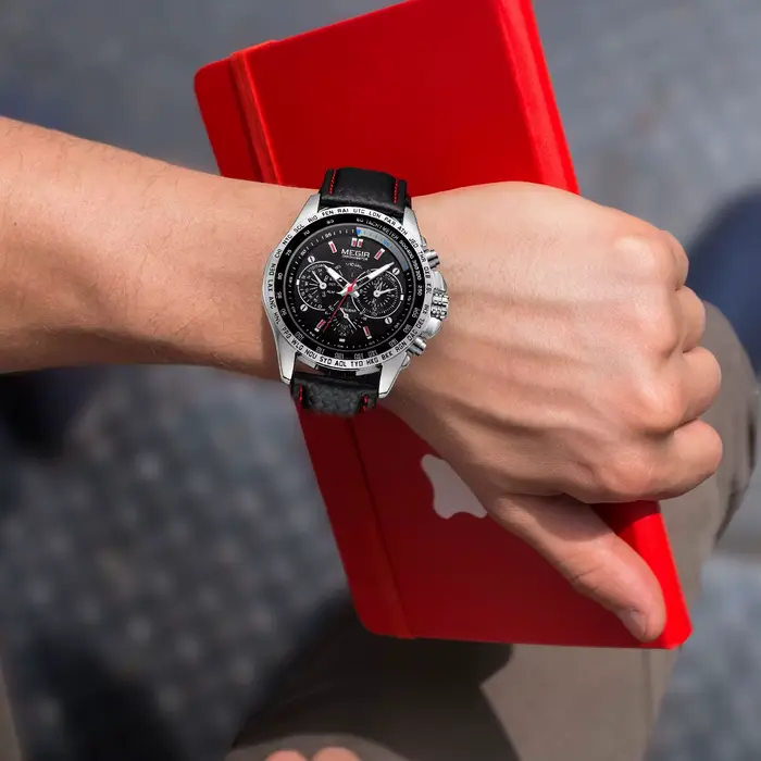 MEGIR Nouvelle montre à quartz multifonctionnelle pour homme