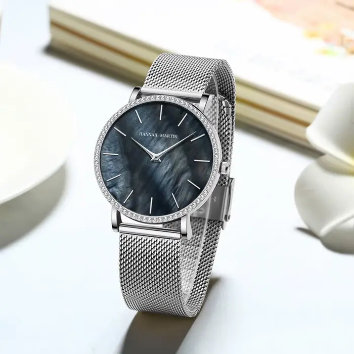 Reloj Mujer mouvement à Quartz japonais montre de luxe pour femmes strass en acier inoxydable mode b