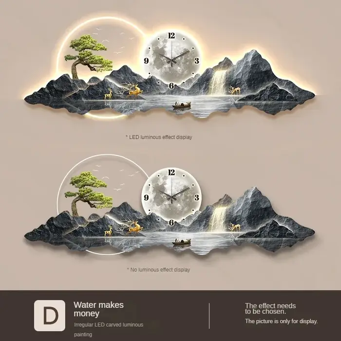 Design horloges murales de luxe salon Led esthétique minimaliste montre murale silencieux mode nordique Horloge