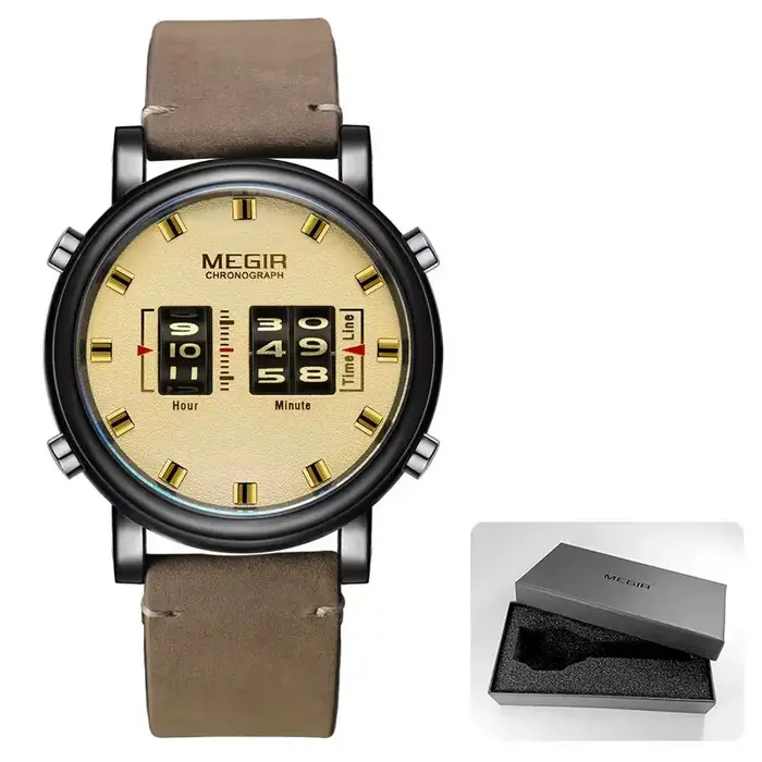 MEGIR 2020 nouvelles montres de luxe hommes Sport militaire rouleau pointeur montre à Quartz homme m